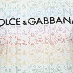 Pre Owned Dolce & Gabbana Multicolor Logo Print Cotton T-Shirt S