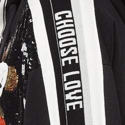 مملوكة مسبقًا Dolce & Gabbana Black Sequin Cotton Knit Hoodie M