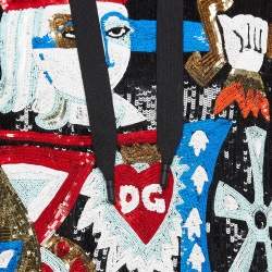 مملوكة مسبقًا Dolce & Gabbana Black Sequin Cotton Knit Hoodie M