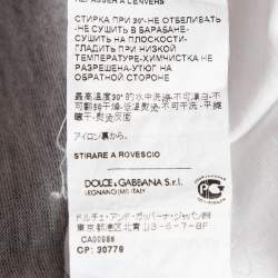 Pre Owned Dolce & Gabbana White Printed Cotton Knit T-Shirt S