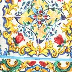 Pre Owned Dolce & Gabbana Multicolor Majolica Printed Cotton Sleeveless Midi Dress M