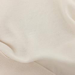 Dolce & Gabbana Cream Silk Knit Button Front Cardigan L