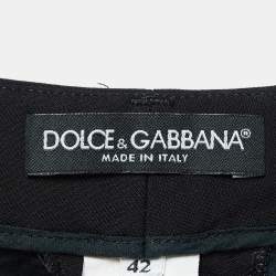 Pre Owned Dolce & Gabbana Black Wool Formal Trousers M