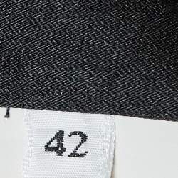 Pre Owned Dolce & Gabbana Black Wool and Satin Trim Single Breasted Blazer M