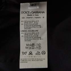 Pre Owned Dolce & Gabbana Black Lemon Print Silk Sleeveless Midi Dress M