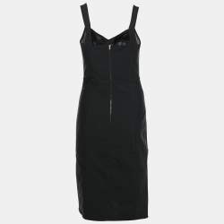 Pre Owned Dolce & Gabbana Black Nylon Bustier Midi Dress S