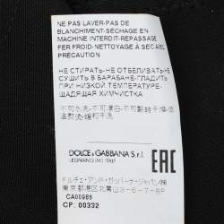 Pre Owned Dolce & Gabbana Black Nylon Bustier Midi Dress S