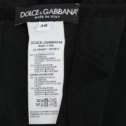 Pre Owned Dolce & Gabbana Black Nylon Bustier Midi Dress S