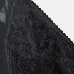 Pre Owned Dolce & Gabbana Black Nylon Bustier Midi Dress S