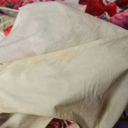 Pre Owned Dolce & Gabbana White Floral Print Poplin Smocking Effect Midi Dress M