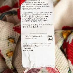 Pre Owned Dolce & Gabbana Multicolor Floral Print Silk Knit Button Front Cardigan L