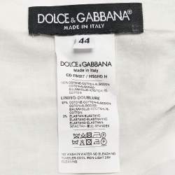 Pre Owned Dolce & Gabbana Green Leaves Print Cotton Halter Neck Short Dress M