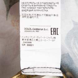 مملوكة مسبقًا Dolce & Gabbana Exclusive Green Floral Print Poplin Flared Maxi Dress S