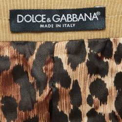 Dolce & Gabbana Tan Corduroy Lace-Up Vest M