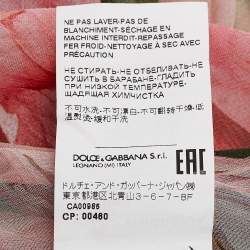 مملوكة مسبقًا Dolce & Gabbana Pink Floral Print Silk Sheer Kaftan Maxi Dress S