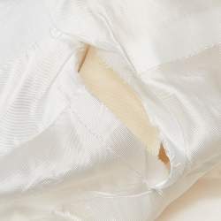 Pre Owned Dolce & Gabbana Vintage White Knit Single Breasted Skirt Suit M