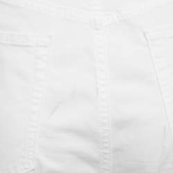 Pre Owned Dolce & Gabbana White Denim Amber Jeans L Waist 34"