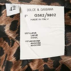 Pre Owned Dolce & Gabbana Black Wool Double Breasted Long Coat M