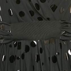 Pre Owned Dolce & Gabbana Black Sequin  Jersey Sleeveless Short Dress M