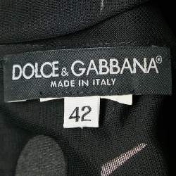 Pre Owned Dolce & Gabbana Black Sequin  Jersey Sleeveless Short Dress M
