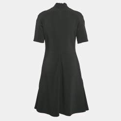 Pre Owned Peter Pilotto Black Embroidered Crepe Lace Trim Short Dress M