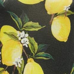 Pre Owned Dolce & Gabbana Black Lemon Print Knit Camisole S