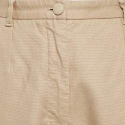Pre Owned Dolce & Gabbana Beige Cotton Blend Trousers M