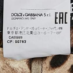 Pre Owned Dolce & Gabbana Brown Leopard Print Silk Shorts XL