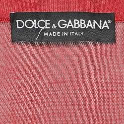 Pre Owned Dolce & Gabbana Red Jersey Full Sleeve Round Neck Jumper S
