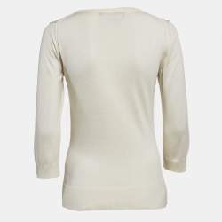Dolce & Gabbana Light Beige Jersey Full Sleeve Round Neck Jumper S