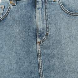 Pre Owned Dolce & Gabbana Blue Washed Denim Mini Skirt S