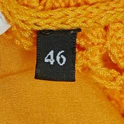 Pre Owned Dolce & Gabbana Yellow Crochet Sleeveless Mini Dress L