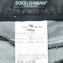 Pre Owned Dolce & Gabbana Black Denim Flared Jeans L Waist 35"