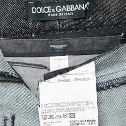 Pre Owned Dolce & Gabbana Black Denim Flared Jeans L Waist 35"
