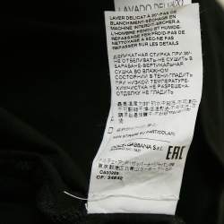 Pre Owned Dolce & Gabbana Black Printed Jersey Crew Neck T-Shirt S