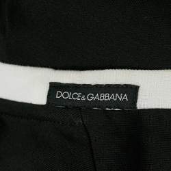 Pre Owned Dolce & Gabbana Black Printed Jersey Crew Neck T-Shirt S