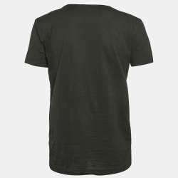Pre Owned Dolce & Gabbana Black Printed Jersey Crew Neck T-Shirt S