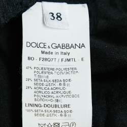 مملوكة مسبقًا Dolce & Gabbana Black Jacquard Ruffled Bolero Jacket S