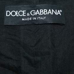مملوكة مسبقًا Dolce & Gabbana Black Jacquard Ruffled Bolero Jacket S