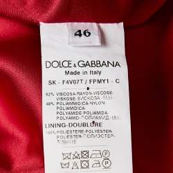 مملوكة مسبقًا Dolce & Gabbana White Floral Print Jacquard Mini Skirt L