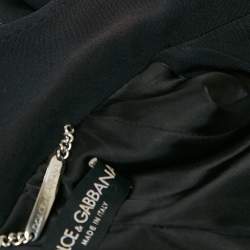 Dolce & Gabbana Black Crepe Blazer and Skirt Set M