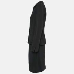 Dolce & Gabbana Black Crepe Blazer and Skirt Set M
