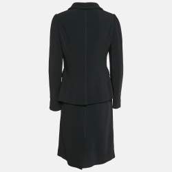 Dolce & Gabbana Black Crepe Blazer and Skirt Set M