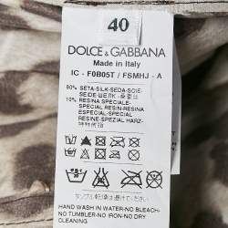 Dolce & Gabbana Brown Leopard Print Double Breasted Trench Coat S