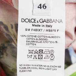 Pre Owned Dolce & Gabbana Multicolor Floral Print Tiered Knee Length Skirt L
