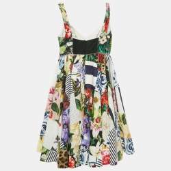 Pre Owned Dolce & Gabbana Multicolor Printed Cotton Mini Dress L