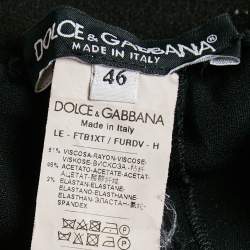 Dolce & Gabbana Black Stretch Crepe Skinny Pants L