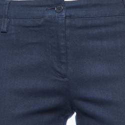 Pre Owned Dolce & Gabbana Navy Blue Cotton Capri Pants M