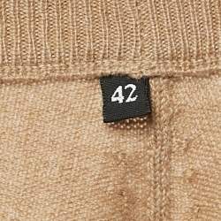 Pre Owned Dolce & Gabbana Camel Brown Cashmere Knit Crop Cardigan M