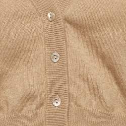 Pre Owned Dolce & Gabbana Camel Brown Cashmere Knit Crop Cardigan M